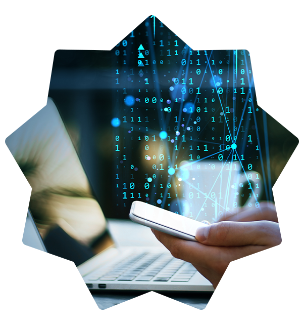 Hands working on a laptop