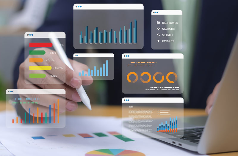 image showing charts and results