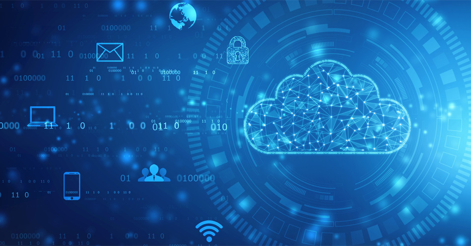 Digital cloud graphic
