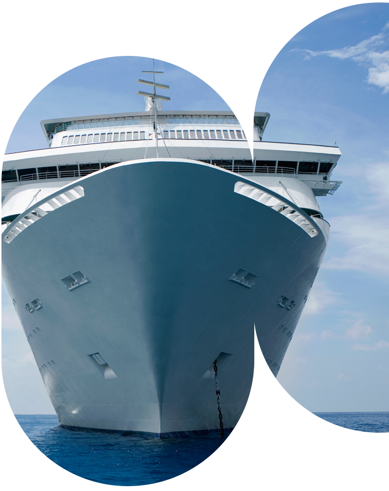 Maritime vessel in open water