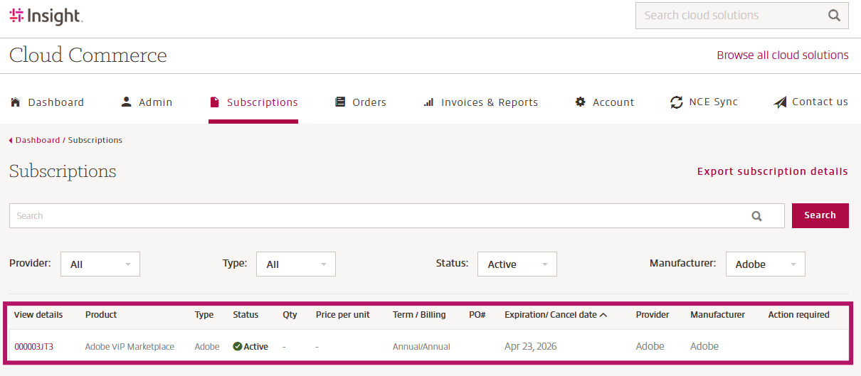 Invoices and Reports screenshot
