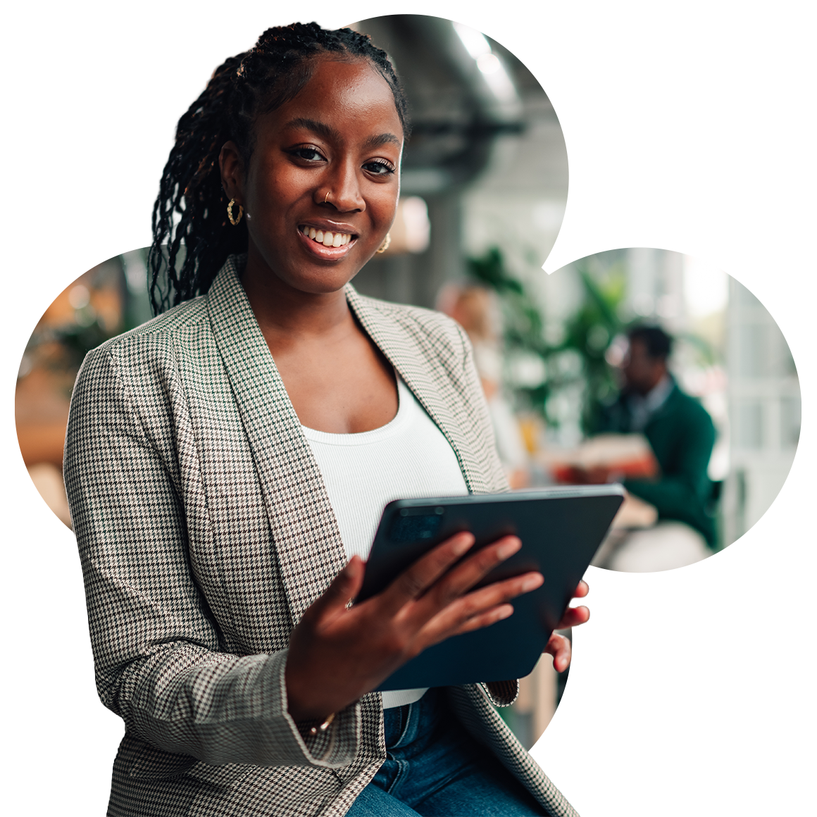 young businesswoman smiling