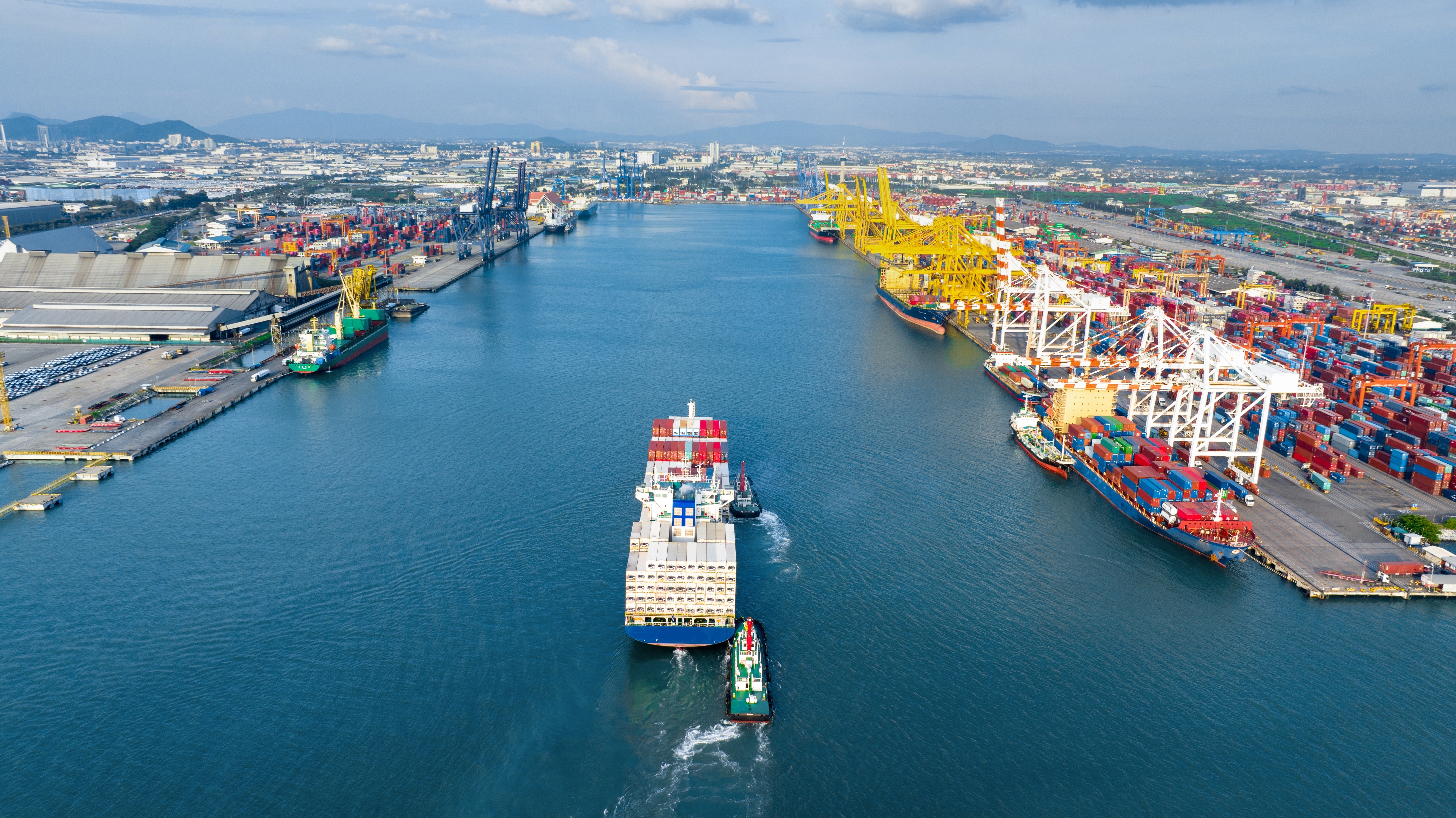 Maritime Vessel In Harbour