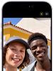 iPhone 17, front exterior, Centre Stage for photos feature in use