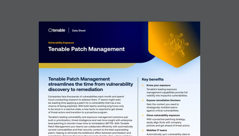 Cover image Tenable Patch Management