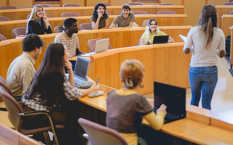 Students in lecture theatre