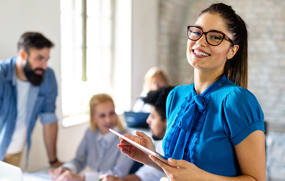 Smiling business woman Smiling business woman