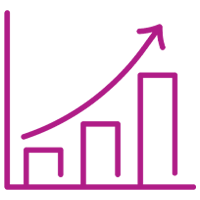 Business growth icon