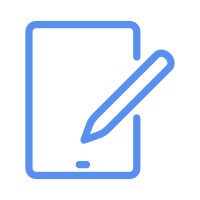 Tablet and pen icon