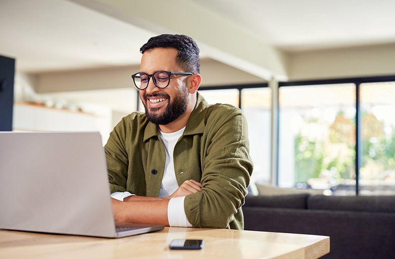 Google Cloud Security Guy working on computer