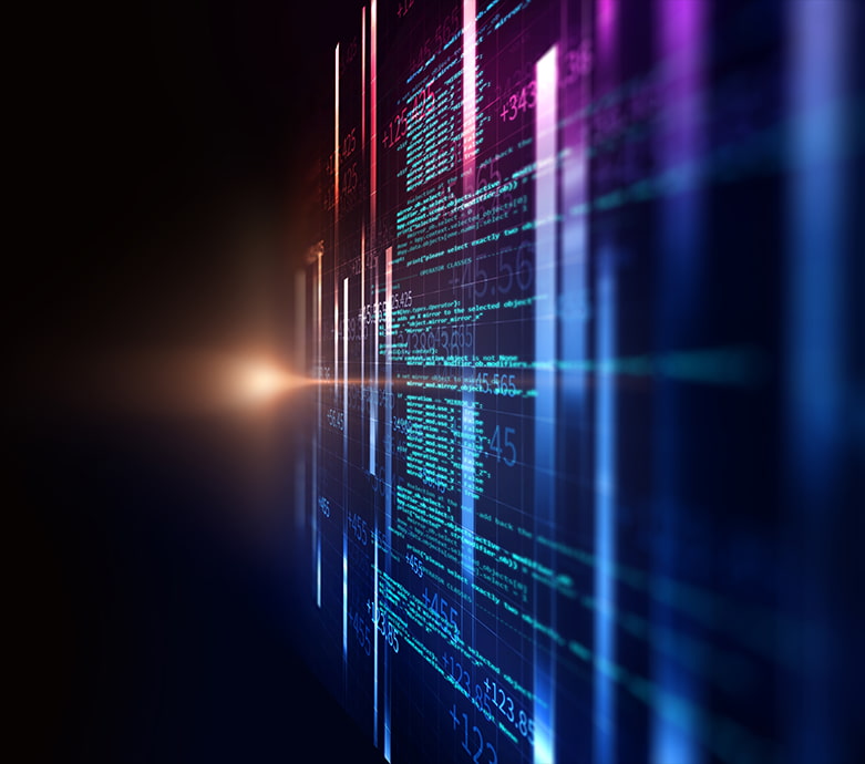 Concept image of digital data
