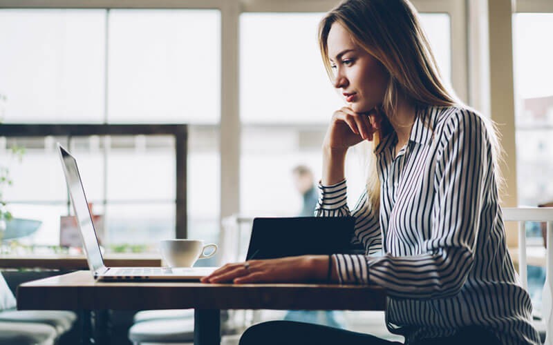 Woman with laptop