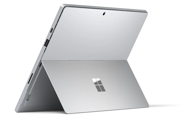 Rear view of the new Microsoft Surface Pro 7