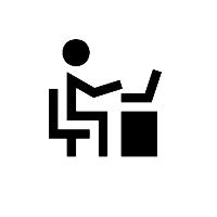 Person sat at desk