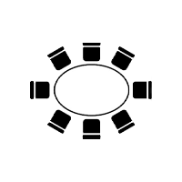 8 Seats around a table