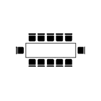 Twelve seats around a table