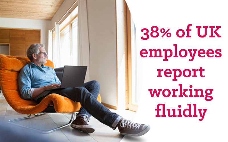 38% of UK employees report working fluidly