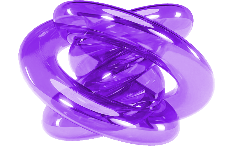 Purple flexible balloon shapes