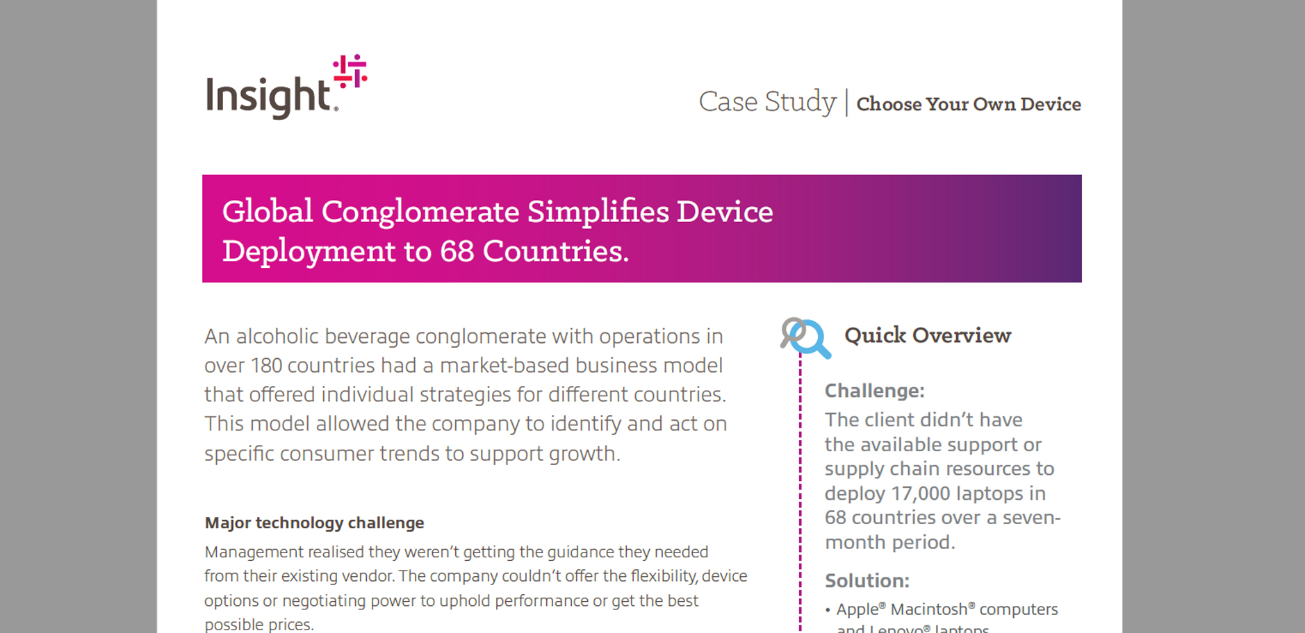 Article Alcoholic Beverage Conglomerate: Simplifying Device Deployment Image