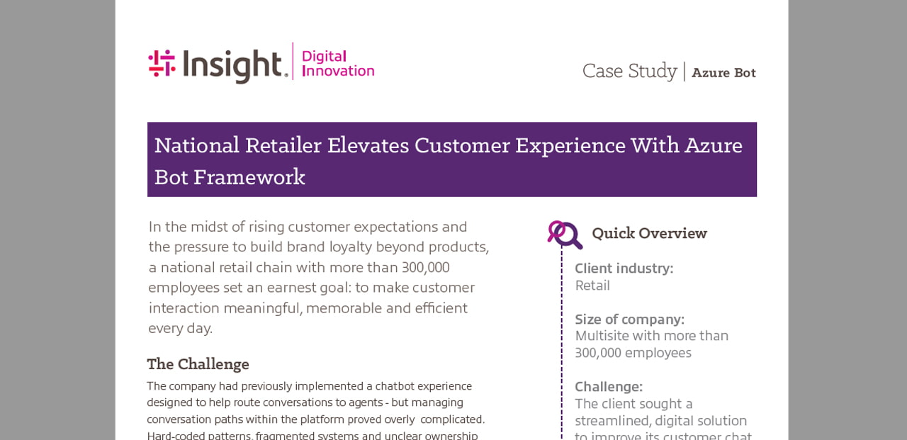 Read this case study about Insight and Azure