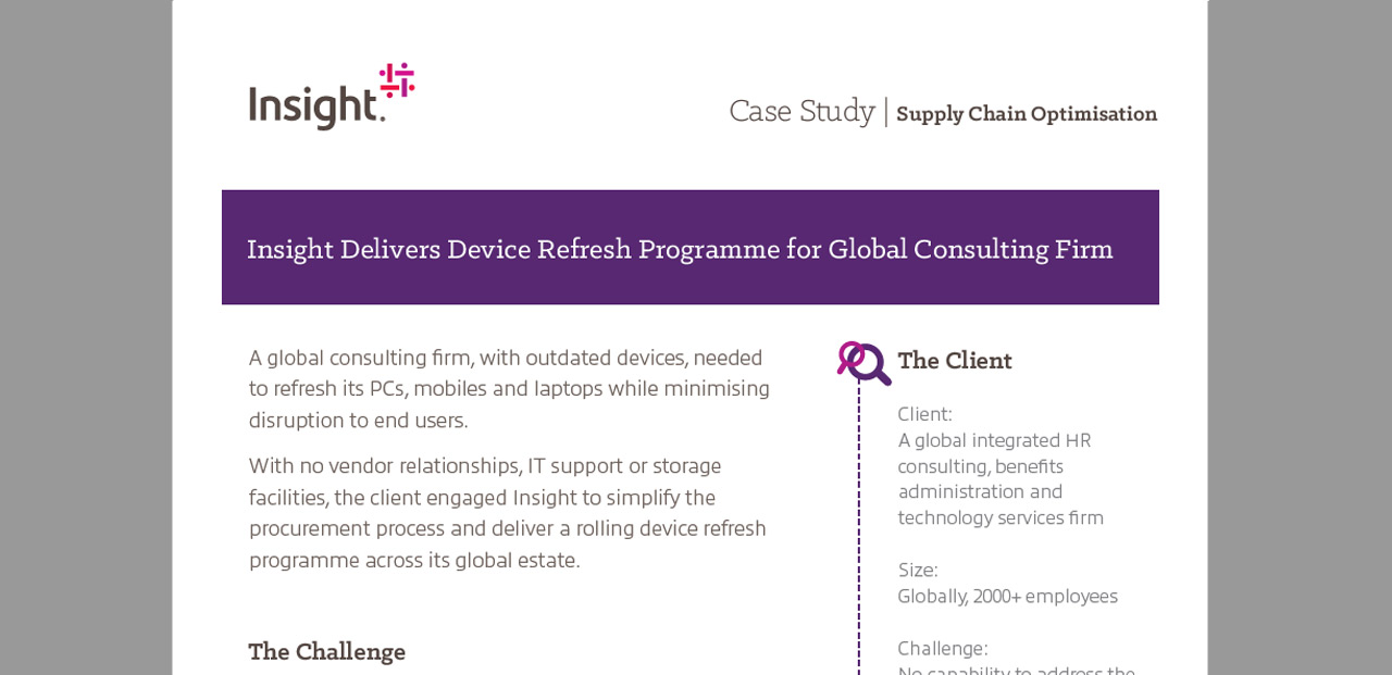 Article Device Refresh Programme for Global Consulting Firm Image