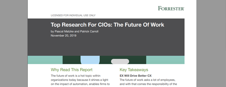 Article Top Research for CIOs: The Future of Work Image