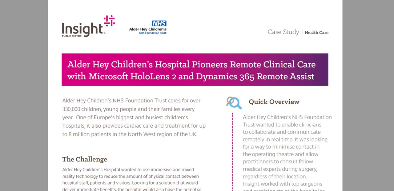 Article Alder Hey Children’s Hospital Pioneers Remote Clinical Care Image