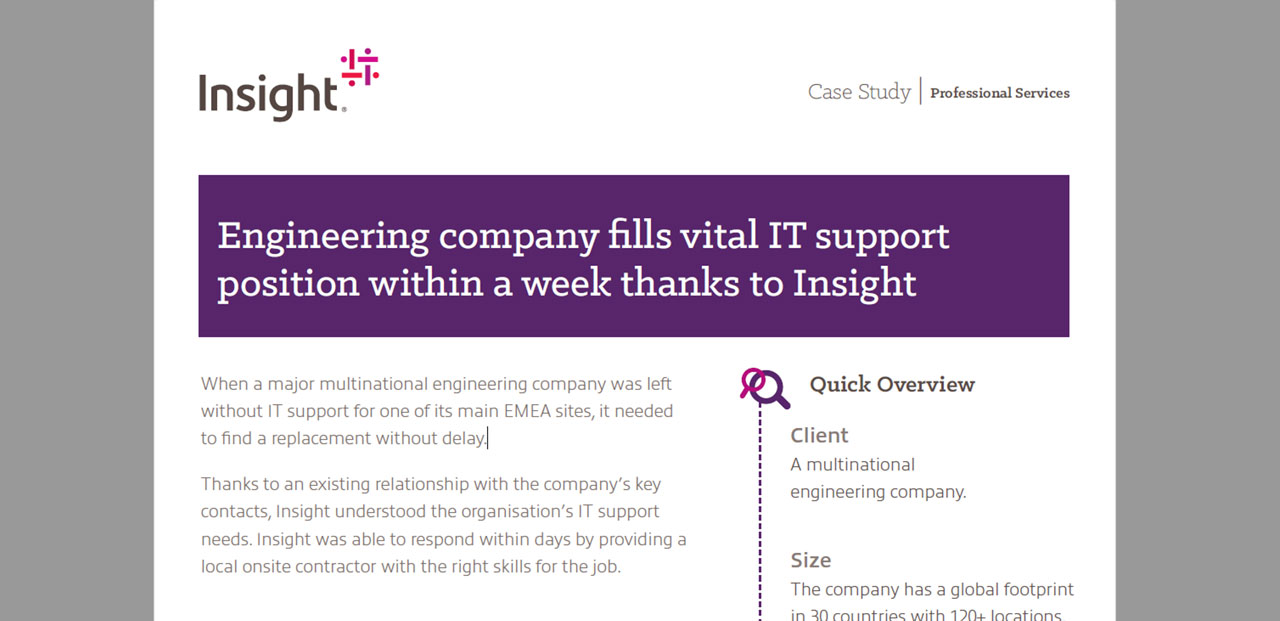 Article Engineering Company Fills Vital IT Support Position Within a Week  Image