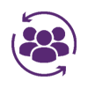Purple cuonsumer group icon logo