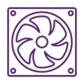 Fan blade icon graphic