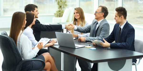 Business professionals in a meeting