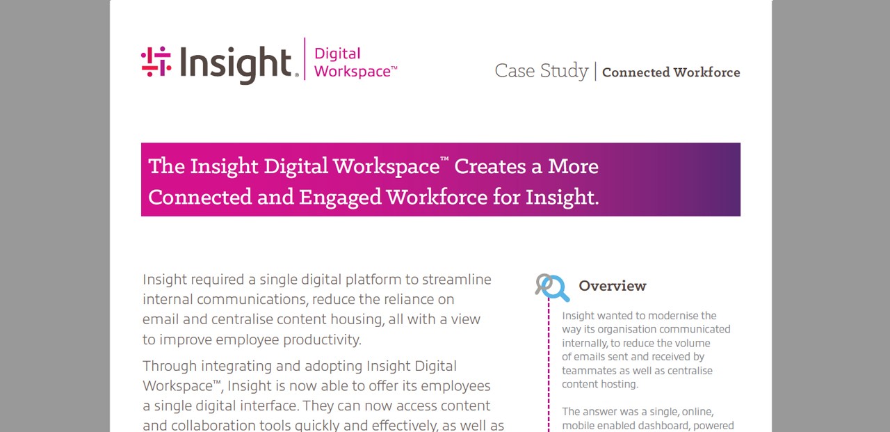Insight Digital Workspace Case Study