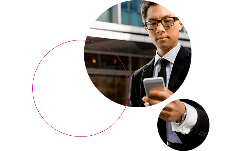 Business man using a smartphone