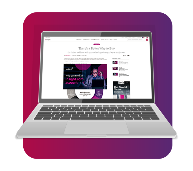 insight-account-infographic-mock Laptop with better way to buy website