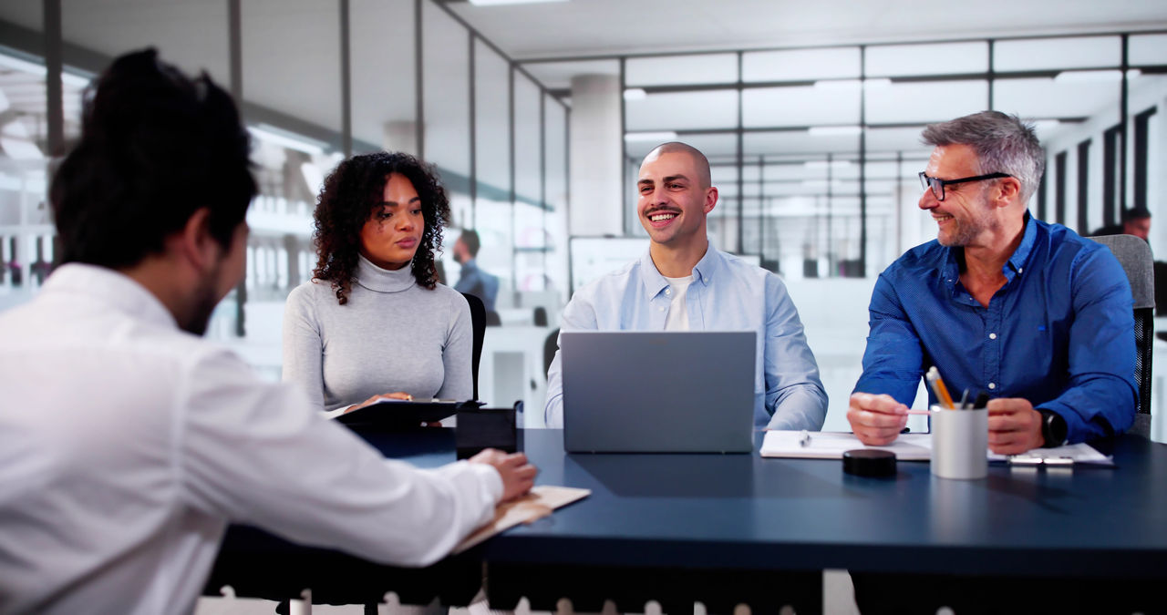 Group Job Employment Interview And Recruitment In Office