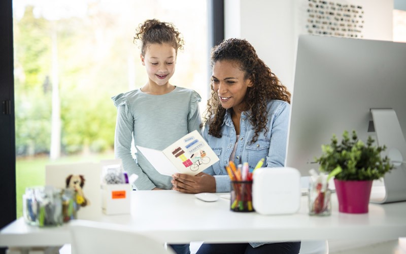 Parent and child printing labels