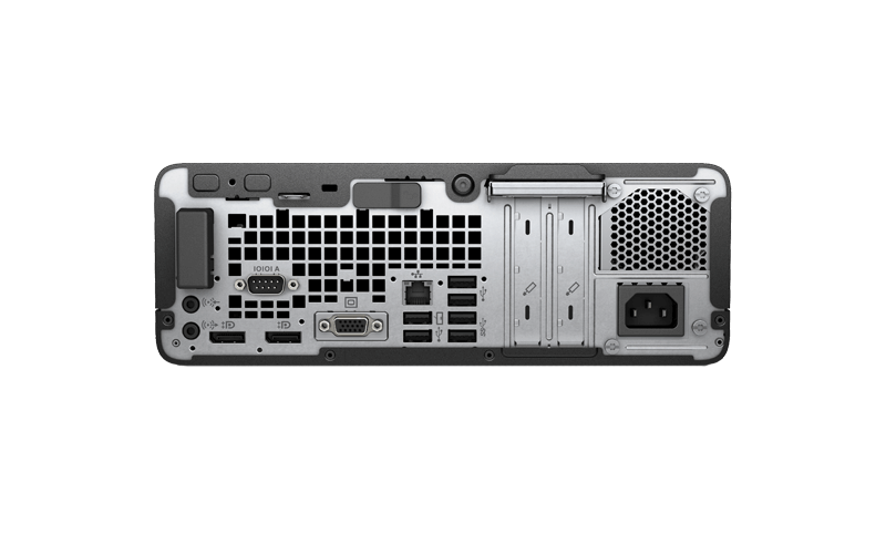 Close up of the HP EliteDesk 705 G4 Small Form Factor