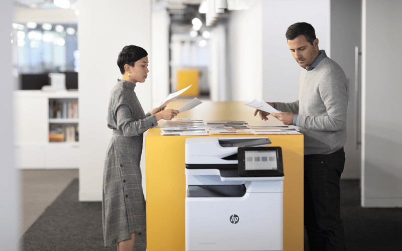 HP LaserJet printer in office lifestyle