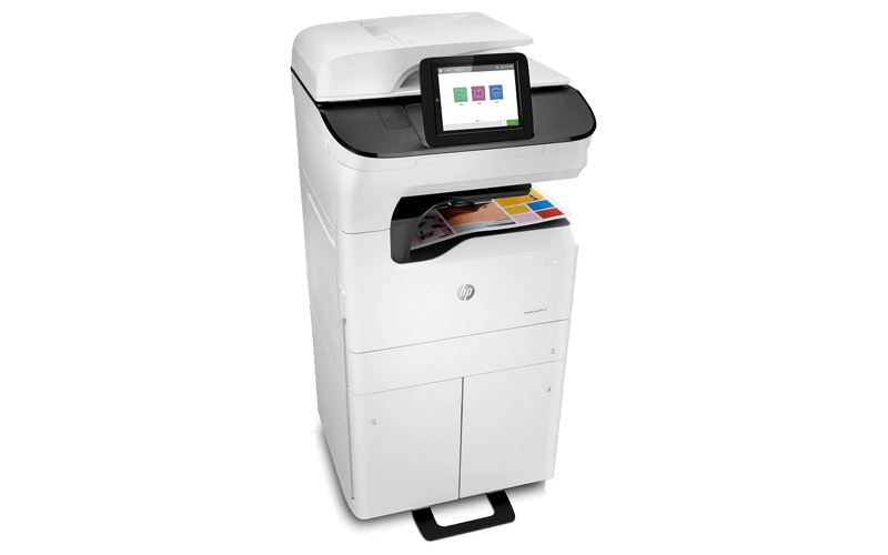 Transform you printing and copying with A3 solutions Close up of the HP A3 PageWide series printer