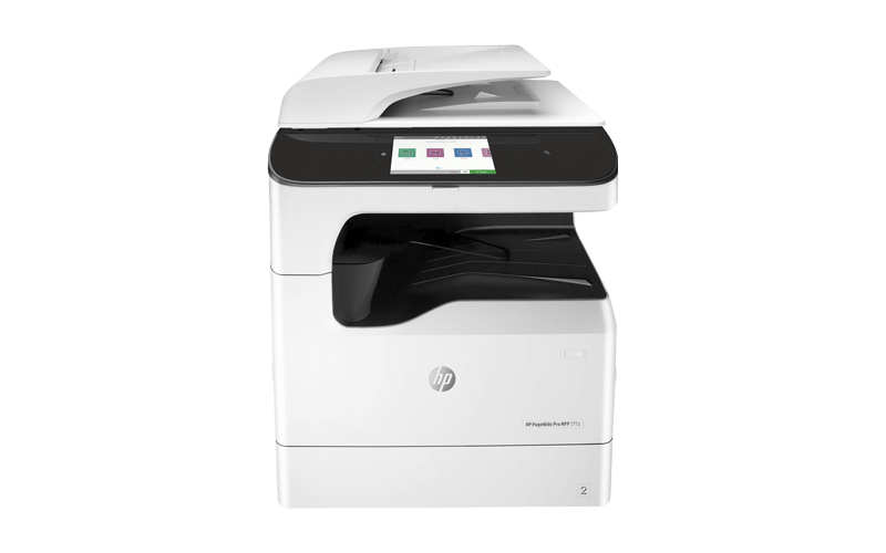 The best in-class printer of it's kind Close up of the HP PageWide Pro 700 Series printer