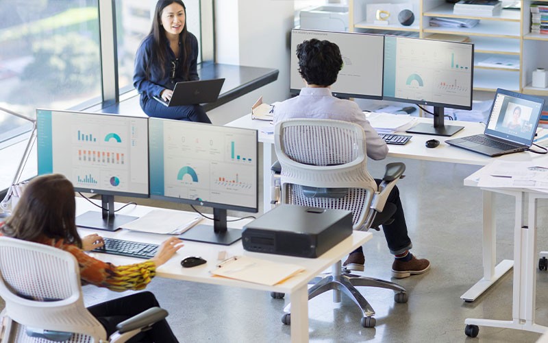 Keep your systems up and running with HP Open-plan office with HP devices