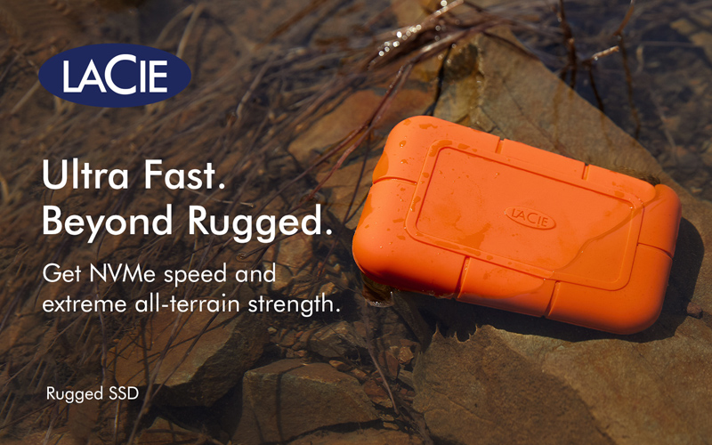 Capture your vision in a flash LaCie Portable SSD outdoors
