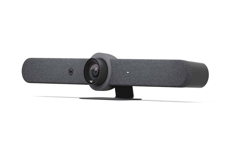 Step up to the world's most technologically advanced webcam. Man talking through a Logitech Bio webcam