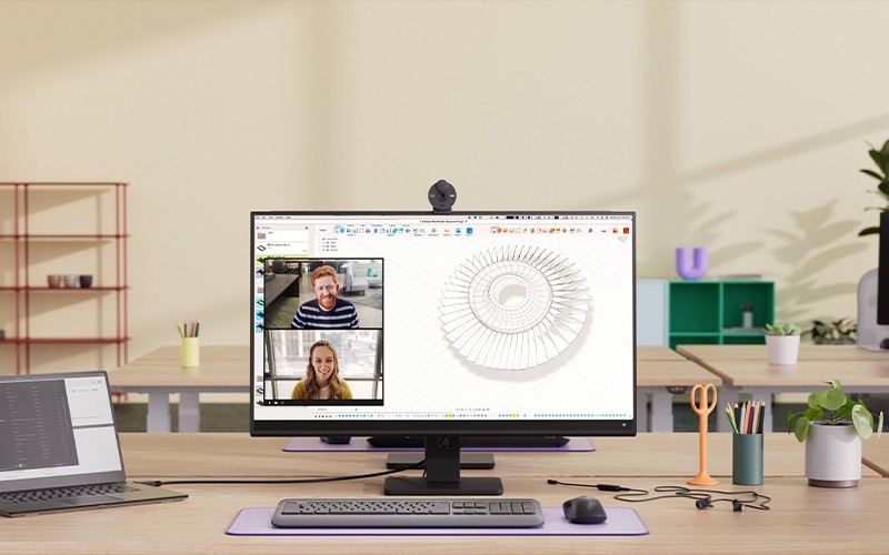 Logitech Brio 305 Logitech Brio 305 mounted on a monitor