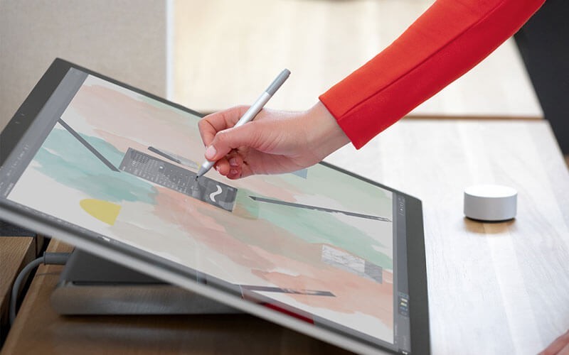The Microsoft Surface Studio 2 A Surface Studio 2 in use