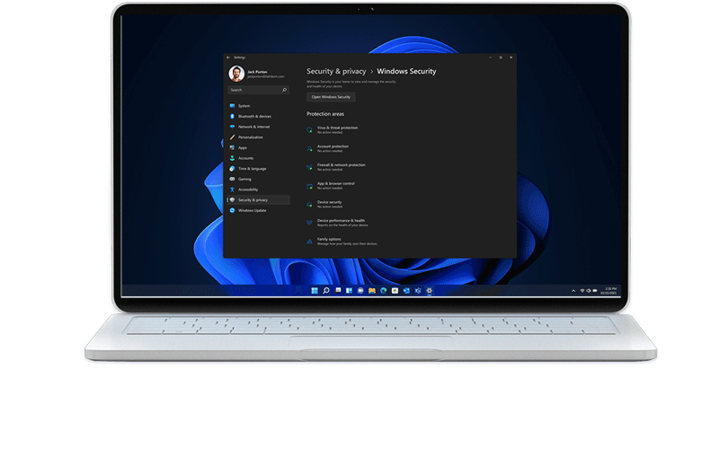 Microsoft designer worker on devices in open office