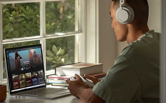 Microsoft Surface Book 3 Young man using the Surface Book 3