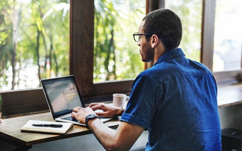 Mimecast tackles ransomware with a layered email solution Male using laptop device