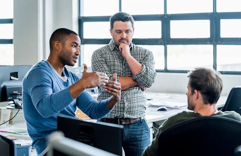 Address problems associated with performing manual storage tasks group of employees working on a project