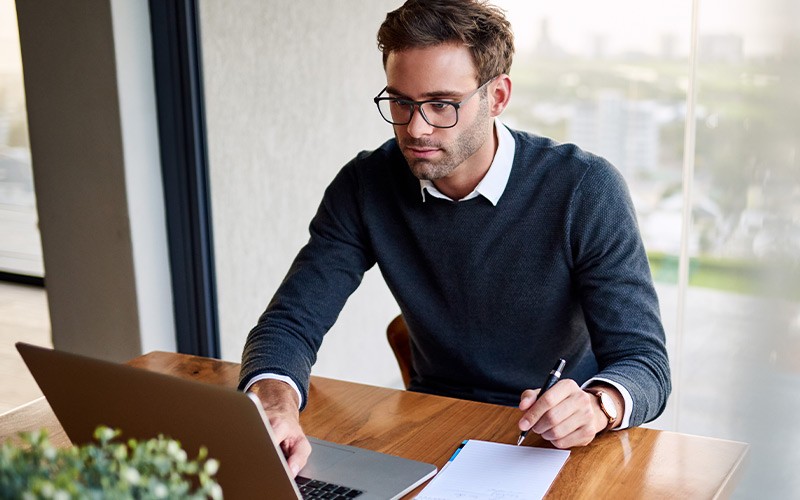 Maximise your investment with Riverbed at Insight Man working remotely on a laptop